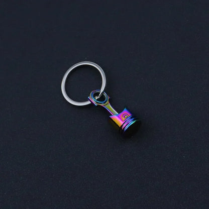Stainless Steel Car Keychain – Brake Disc Turbo Gear Keyring for Men