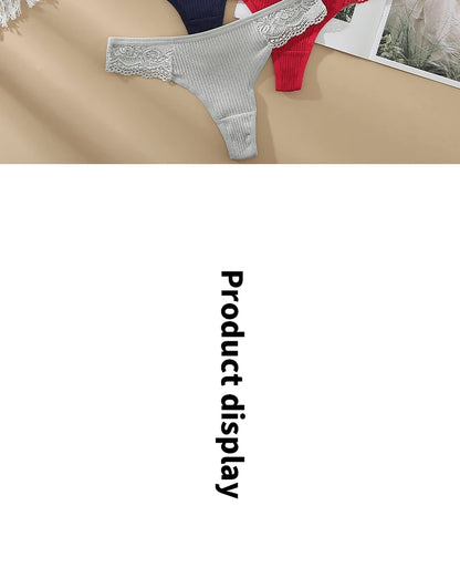 Cotton G String Panties 3PCS Women's Antibacterial Thongs