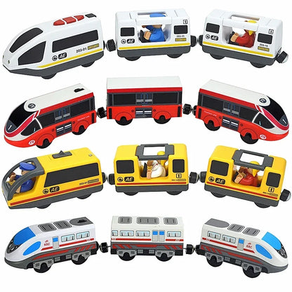 Wooden Train Toy Set Magnetic Railway Track Electric Train