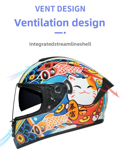 Full Face Motorcycle Helmet DOT Dual Visor Racing Helmet