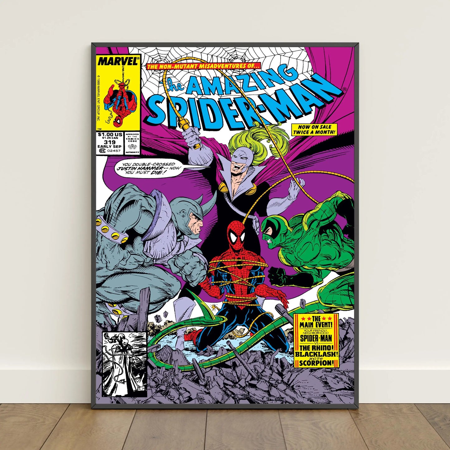 Spider-Man Comic Book Poster Peter Parker Canvas Print