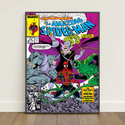 Spider-Man Comic Book Poster Peter Parker Canvas Print