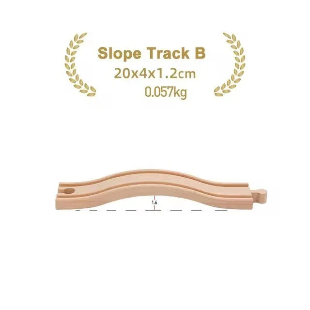New Wooden Track Accessories Beech Wood Railway Train Track Parts Fit for Brand Wood Tracks Education Toys for Children