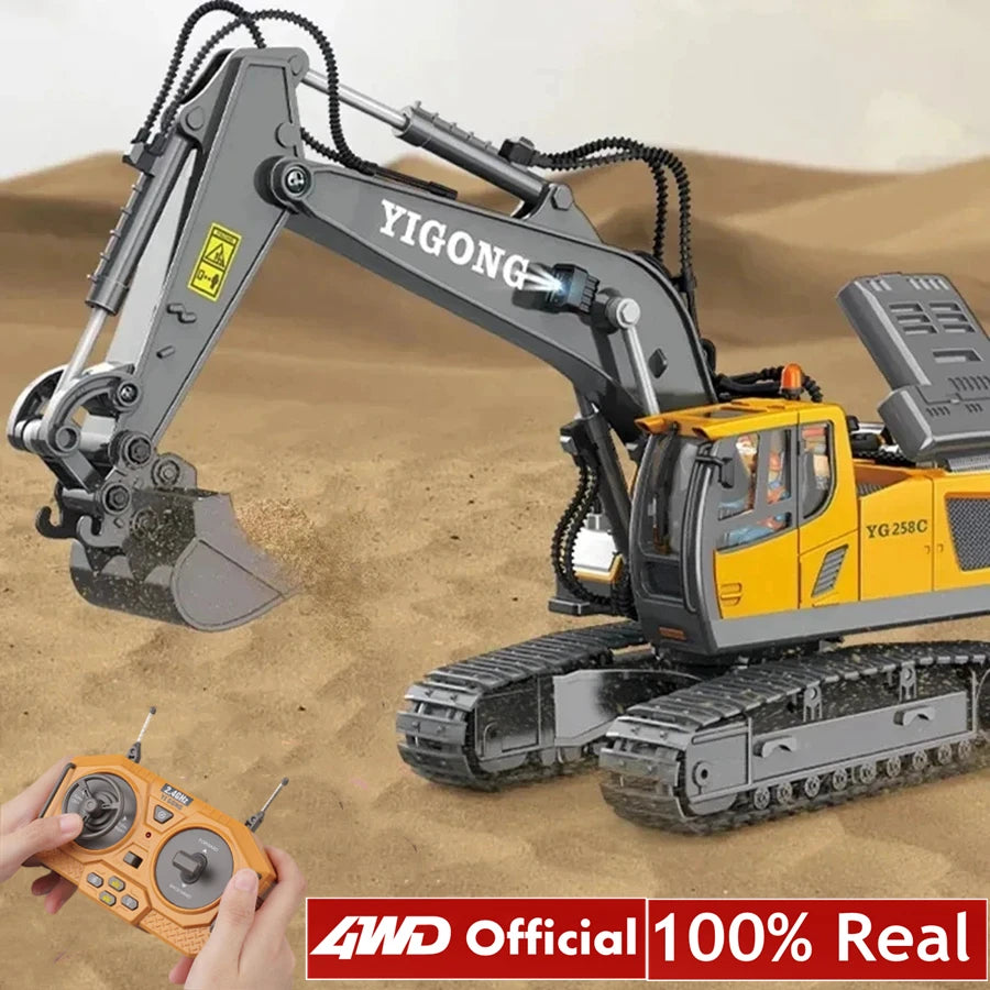 4WD RC Excavator Dump Truck Bulldozer 1:20 Remote Control Toy