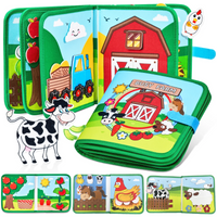 Farm Busy Book Montessori Animal Activity Board for Toddlers