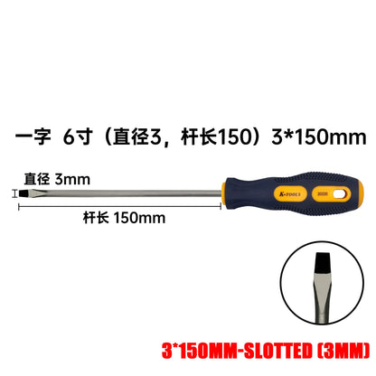Magnetic Screwdriver High Carbon Steel Phillips & Slotted Tool