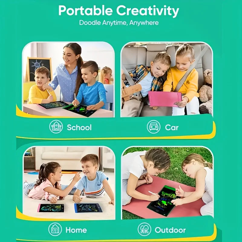 A reusable drawing and writing pad for creativity, handwriting practice, and learning on the go.
