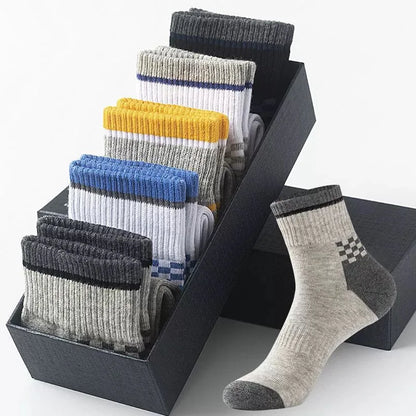 Men's Bamboo Fiber Socks Breathable Crew Sports Socks