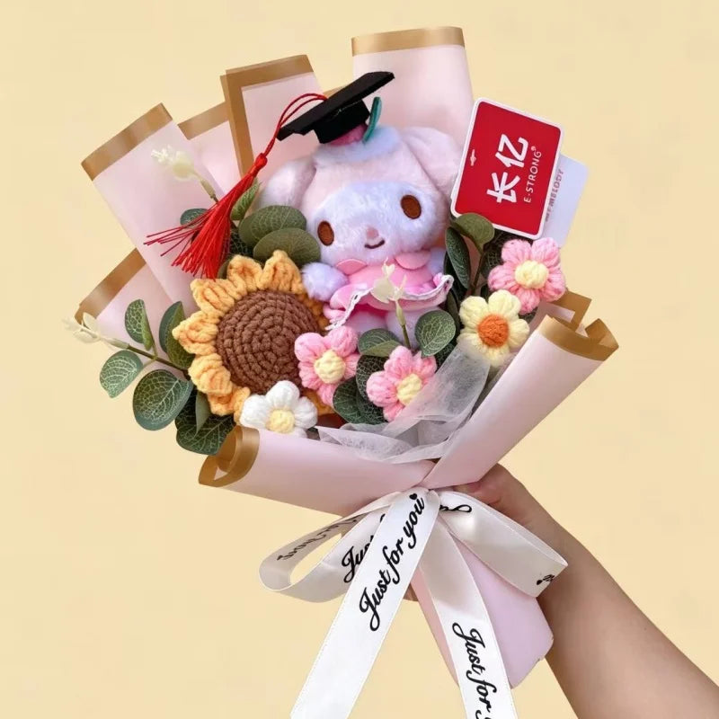 Cartoon Graduation Plush Bouquet Soft Stuffed Doll Gift