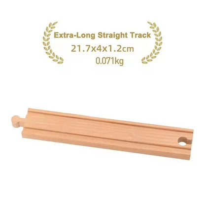 New Wooden Track Accessories Beech Wood Railway Train Track Parts Fit for Brand Wood Tracks Education Toys for Children