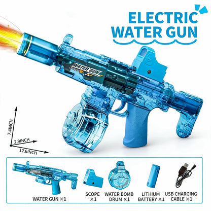 Electric Automatic Water Gun with Lights & Rechargeable Battery
