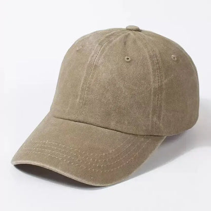 Washed Cotton Baseball Cap Adjustable Unisex Dad Hat