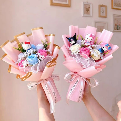 Hello Kitty Kulomi Melody With Artificial Flower Creative Bouquet