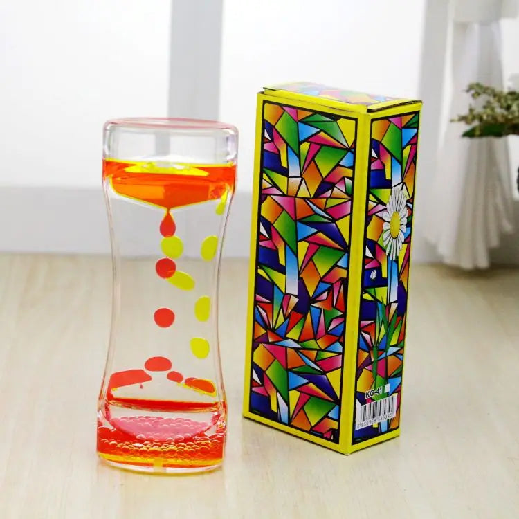 Liquid Motion Bubbler Timer Pack of Colorful Hourglass Liquid Bubbler Fidget Sensory Anxiety Autism Adults Activity Calm Rela