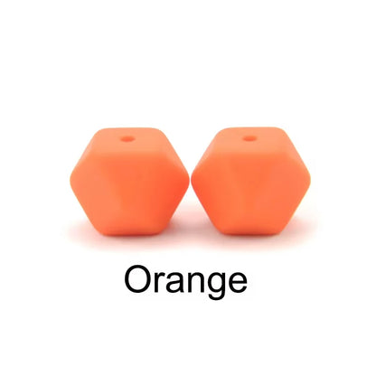Silicone Hexagon Beads 10pcs Food Grade DIY Jewelry Making