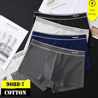 Men's Cotton Boxer Shorts 4PCS Breathable Printed Underwear
