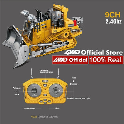 4WD RC Excavator Dump Truck Bulldozer 1:20 Remote Control Toy