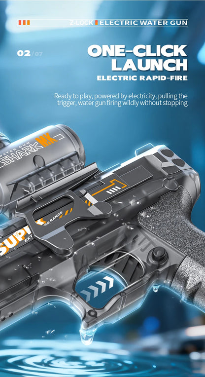 Electric Automatic Water Gun with Lights & Rechargeable Battery