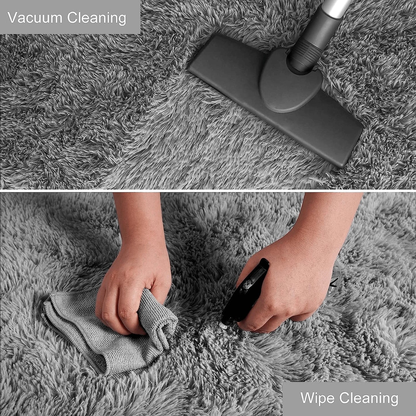 Fluffy Area Rug Soft Shaggy Non Slip Bedroom Carpet