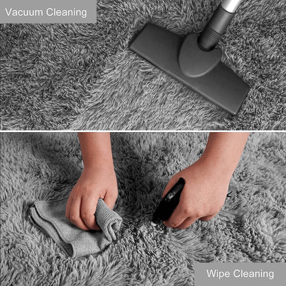 Fluffy Area Rug Soft Shaggy Non Slip Bedroom Carpet