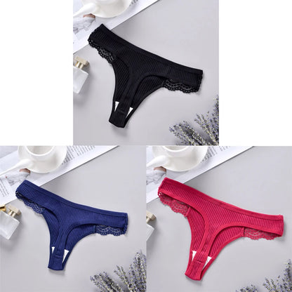 Cotton G String Panties 3PCS Women's Antibacterial Thongs