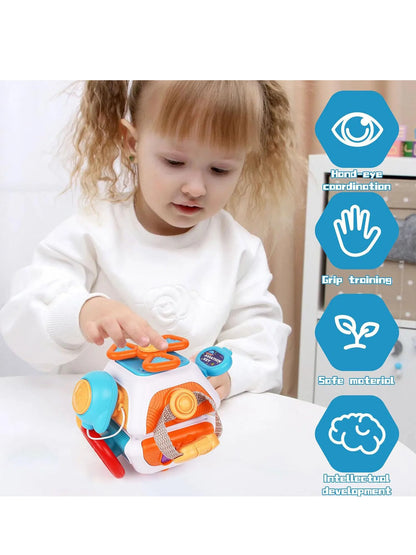 Baby Busy Board Cube Montessori Sensory Activity Toy