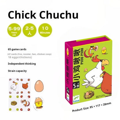 Chicken Board Game Animal Card Game Funny Party Game for Kids & Adults