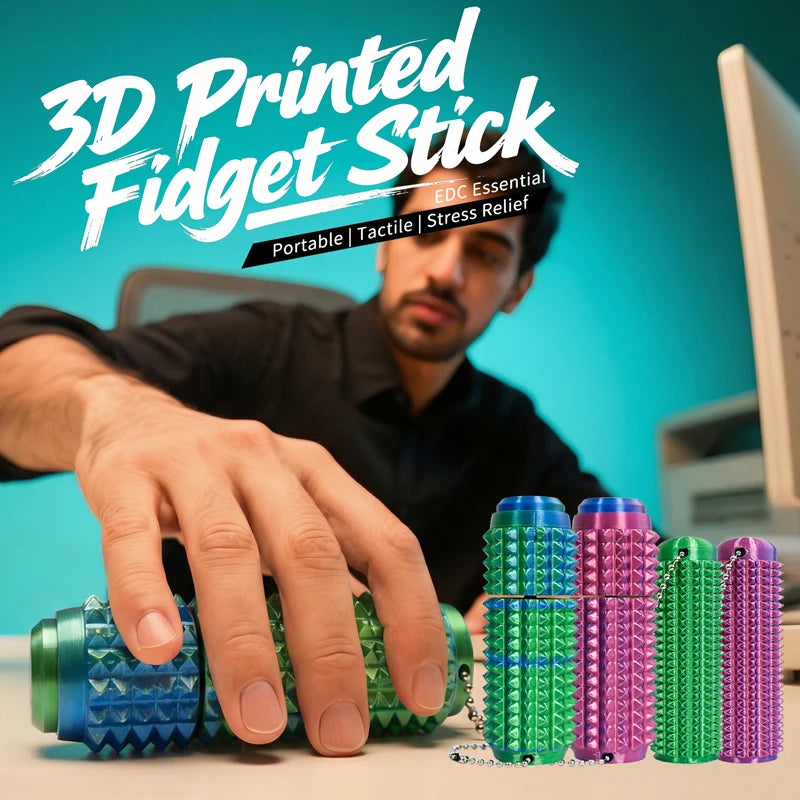 3D Printed Little Ouchy Spiky Fidget Toy Keychain