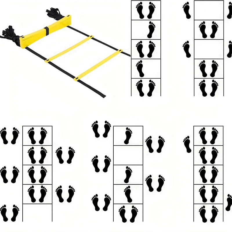 A portable training tool for footwork, coordination, balance, and speed drills.