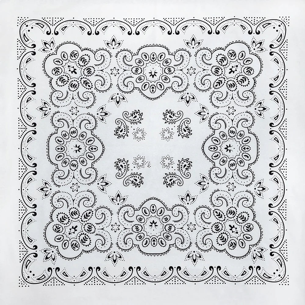 Oversized Paisley Bandana 70cm Cotton Hip Hop Head Scarf