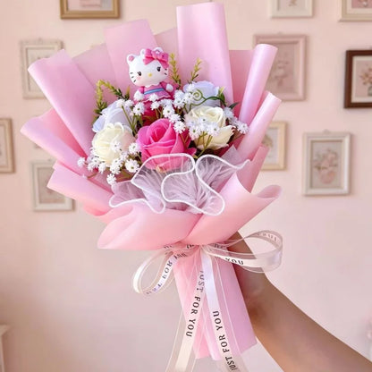 Hello Kitty Kulomi Melody With Artificial Flower Creative Bouquet