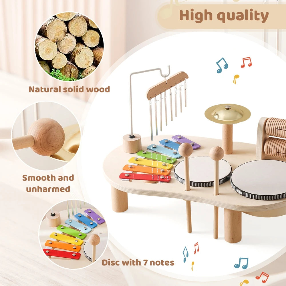 Wooden Kids Xylophone Montessori Musical Instrument Toy