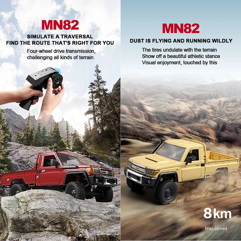 ZWN MN82 / MN82S 1:12 4WD RC Pickup Truck – LC79 Off-Road Climbing Remote Control Car