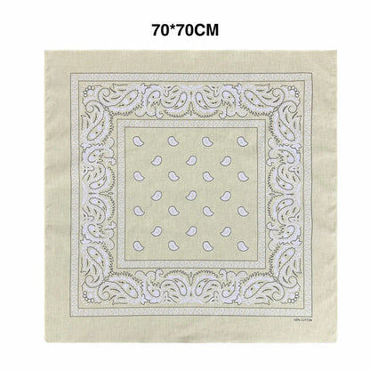 Oversized Paisley Bandana 70cm Cotton Hip Hop Head Scarf