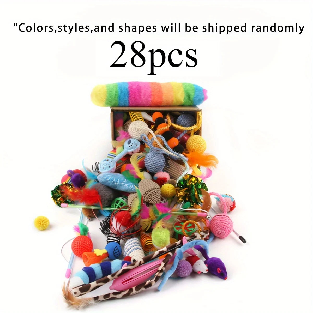 Cat Toy Variety Pack with Plush and Interactive Toys