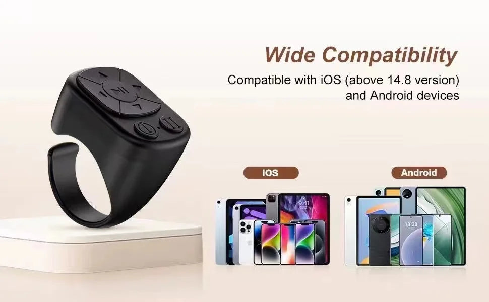 TikTok Scrolling Ring Bluetooth Remote for iPhone & Android