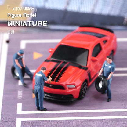 1/64 Miniature Figures Model Car Accessories Scene People Set