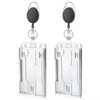 Retractable ID Card Holder Transparent Badge Holder Case