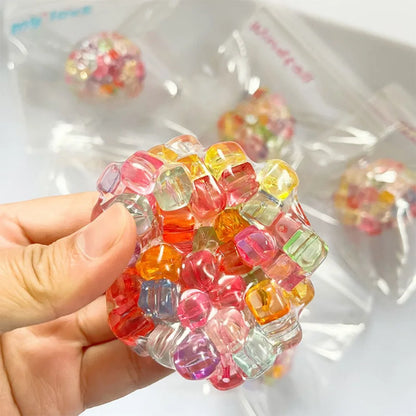 Squishy Stress Ball with Ice Beads for Sensory Play