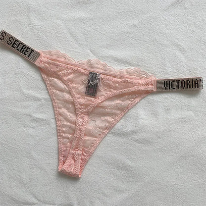 Women's Lingerie Set Wire Free Rhinestone Bra & Brief