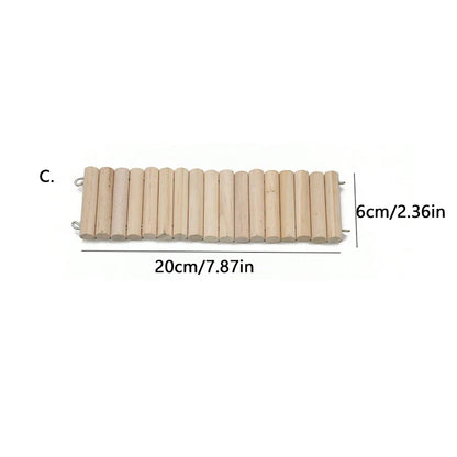 Hamster Wooden Bridge Bendable Climbing Habitat Accessory