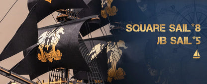 Wooden Sailing Ship Model Kit 3D Seahorse Barque Puzzle