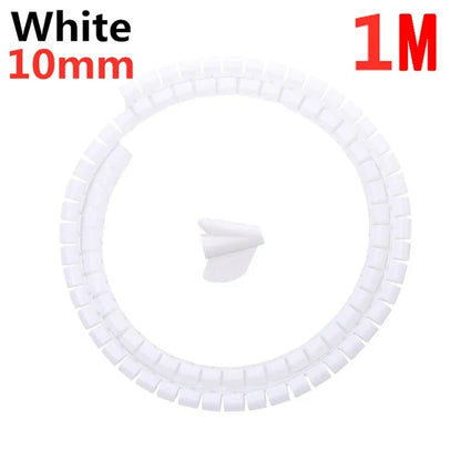 2M Cable Management Sleeve – Spiral Wire & Cord Organizer