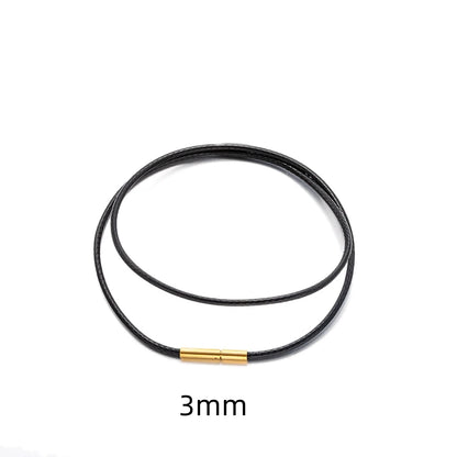Leather Rope Necklace with Stainless Steel Clasp for Pendants