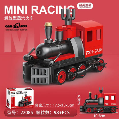 Racing Car & Vehicle Building Blocks – Pull Back Models