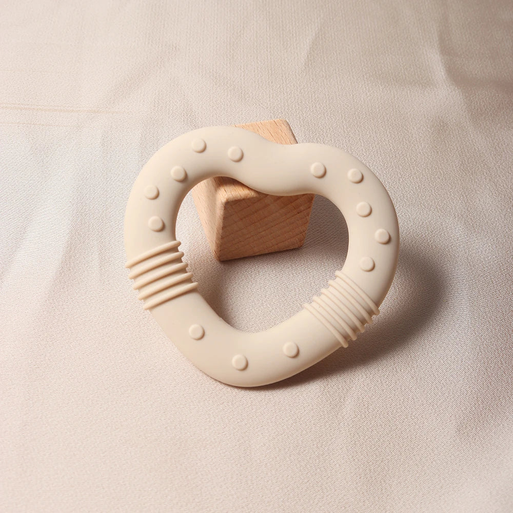 Heart Silicone Teether Food Grade Baby Teething Toy