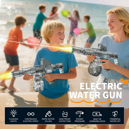 Electric Automatic Water Gun with Lights & Rechargeable Battery