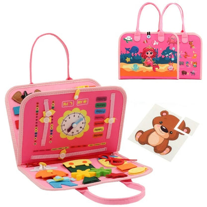 Montessori Busy Board Sensory Learning Toy for Toddlers