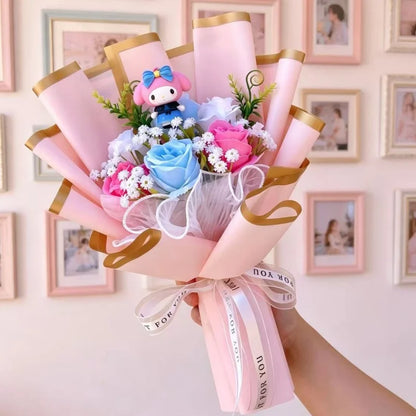 Hello Kitty Kulomi Melody With Artificial Flower Creative Bouquet