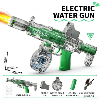 Electric Automatic Water Gun with Lights & Rechargeable Battery